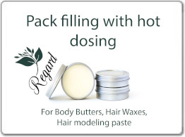 Pack filling with hot dosing